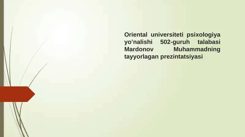 Seminar Mashg'ulotlari Tayyorgarlik Ko'rish 1