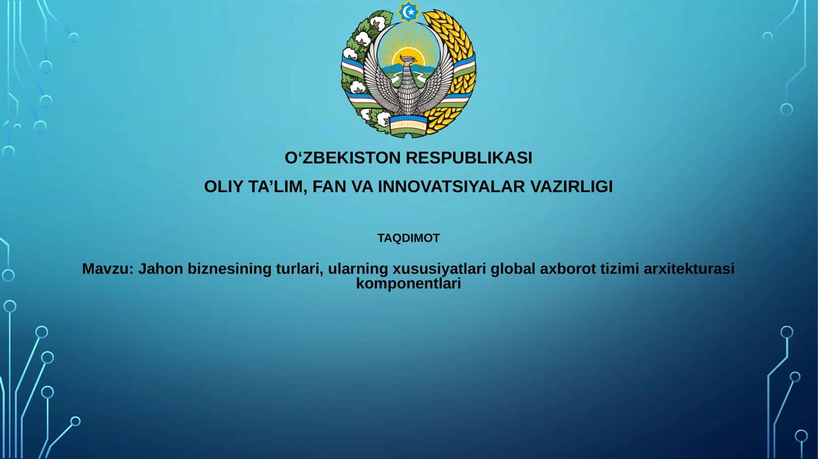 Global biznes turlari 1