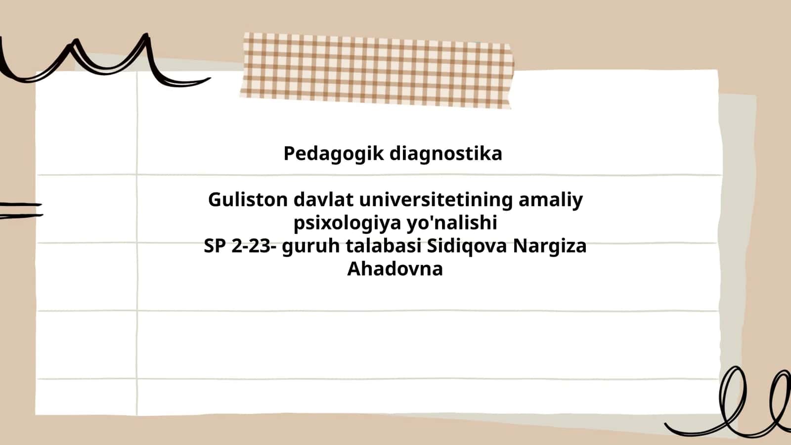 Pedagogik diagnostika 1