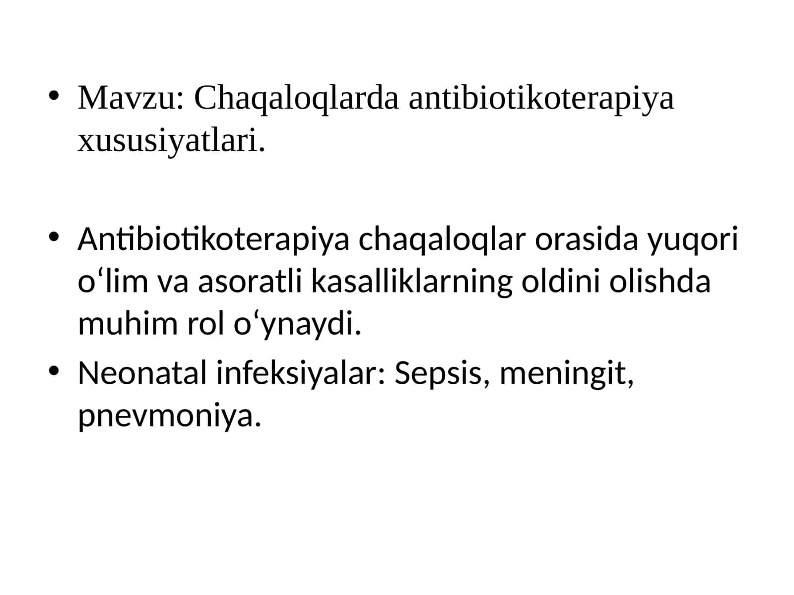 Chaqaloqlarda Antibiotik terapiya xususiyatlari 1