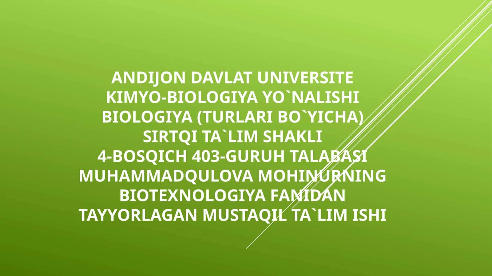 O’SIMLIKLARNING AZOTFIKSATORLAR BILAN SIMBIOZI 1