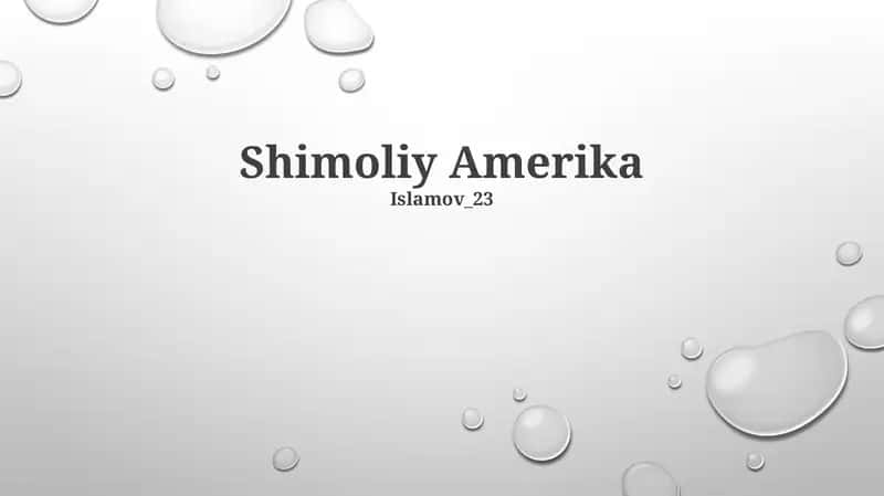 Shimoliy Amerika 1