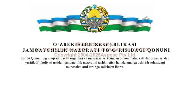 jamoatchilik nazorati to'g'risidagi qonun 1