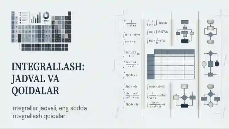 Integrallar jadvali, eng sodda integrallash qoidalari