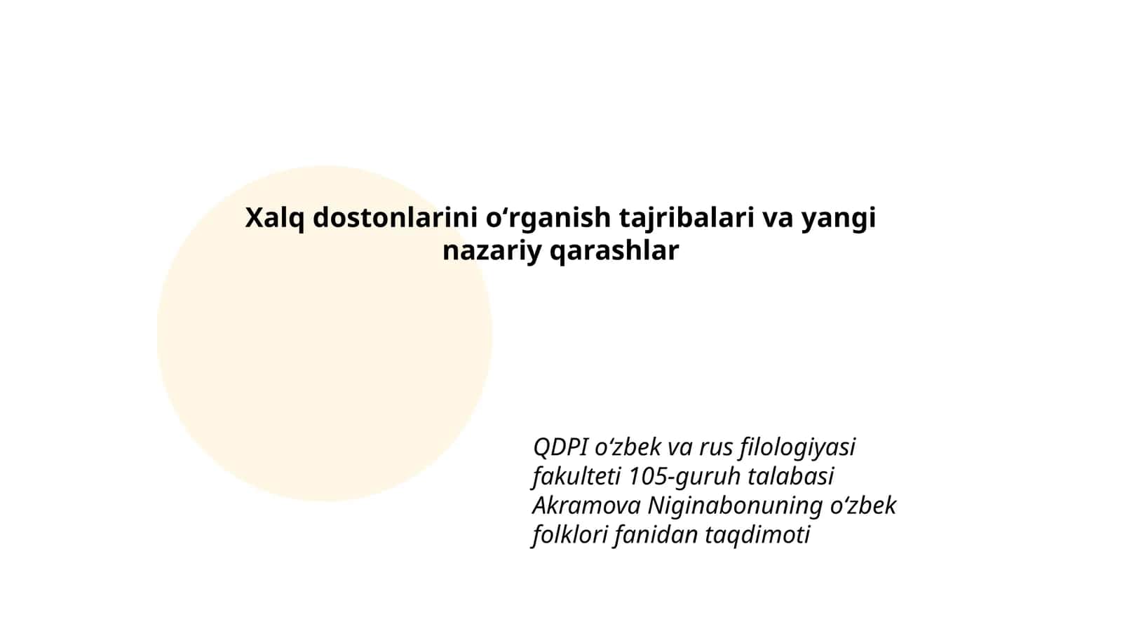 Xalq dostonlarini oʻrganish tajribalari va yangi nazariy qarashlar 1