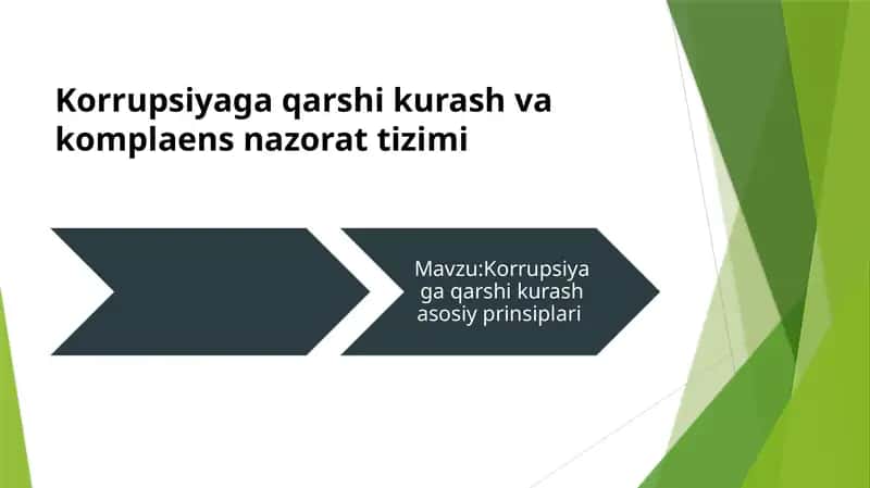 Korrupsiyaga qarshi kurash va komplaens nazorat tizimi 1
