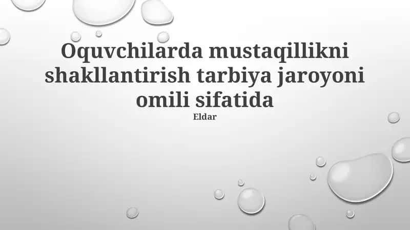 Mustaqil Talaba Shaxsiyatining Yetilishi va Jamiyatga Integratsiyasi 1