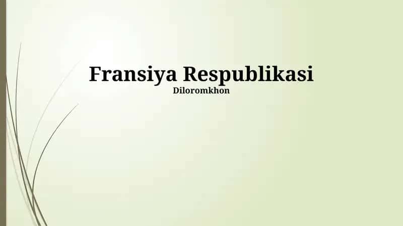 Fransiya Respublikasining Konstitutsiyasi 1