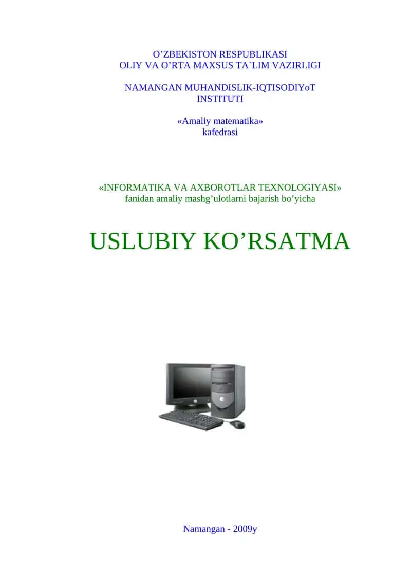 Amaliy matematika 1