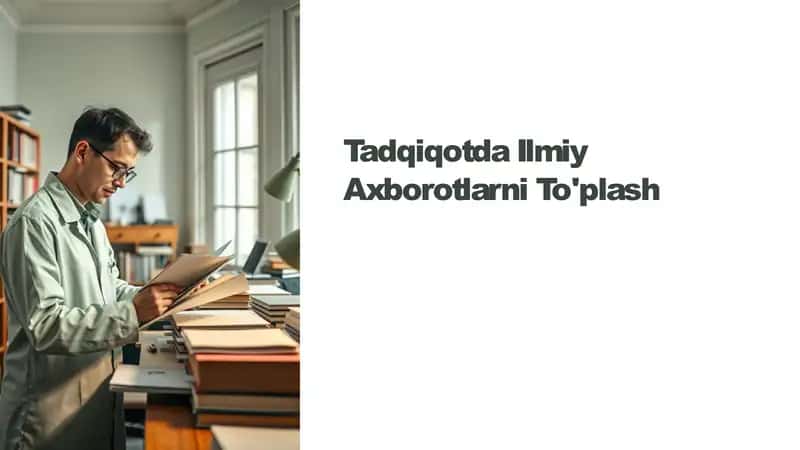 Tadqiqotda Ilmiy Axborotlarni To'plash 1