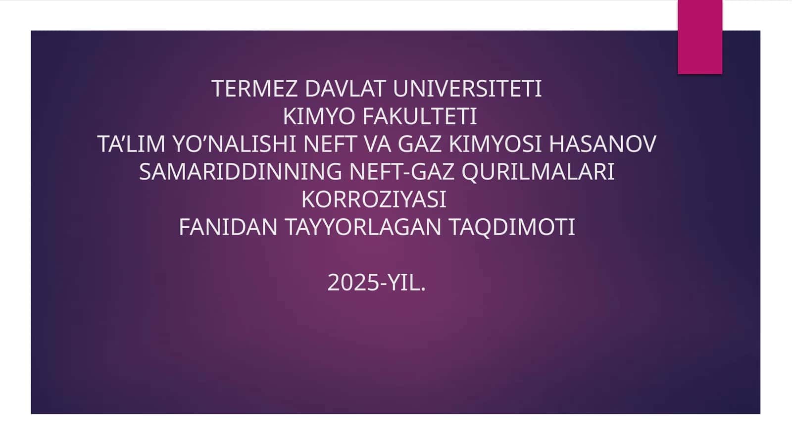 Korroziyaning Gʻoyalari: Korroziya va uning so`nash shakllari 1