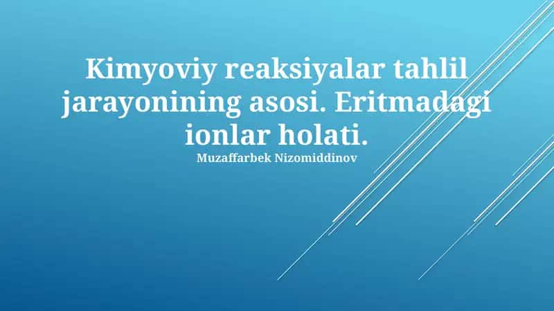 Eritmadagi Ionlar 1