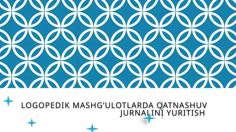 Logopedik mashg’ulotlarda qatnashuv jurnalini yuritish 1