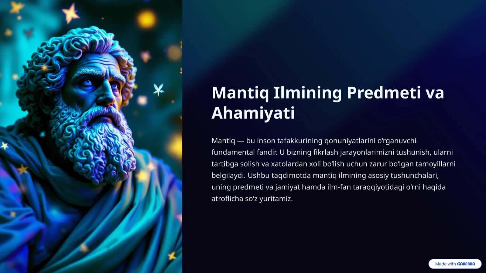 Mantiq Ilmining Predmeti va Ahamiyati 1