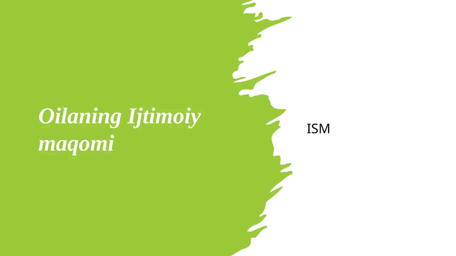 Oilaning Ijtimoiy Maqomi 1