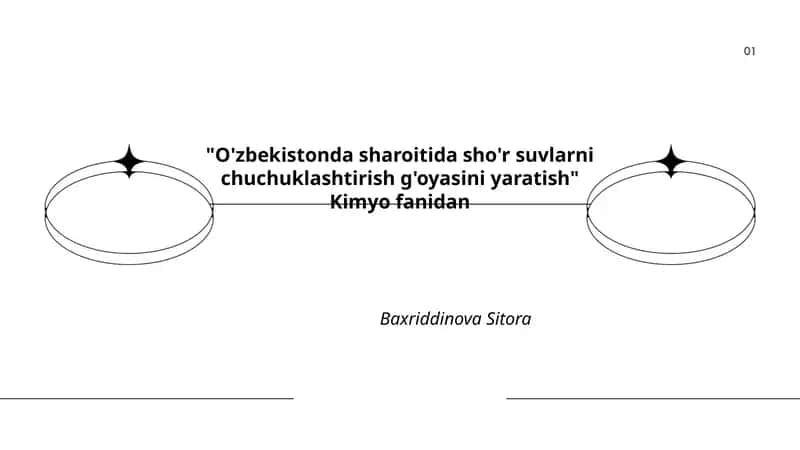 O'zbekistonda sharoitida sho'r suvlarni chuchuklashtirish g'oyasini yaratish 1