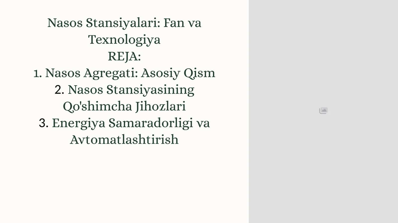 Nasos Stansiyalari: Fan va Texnologiya 1