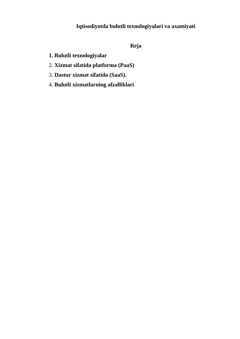 Iqtisodiyotda bulutli texnologiyalari va axamiyati 1