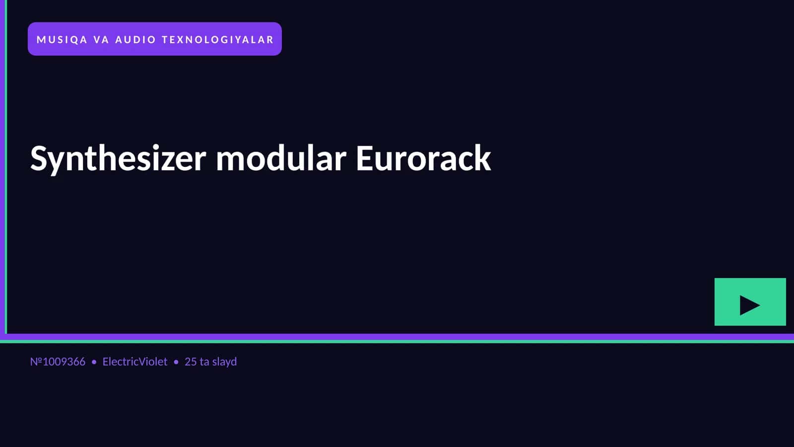 Synthesizer modular Eurorack 1