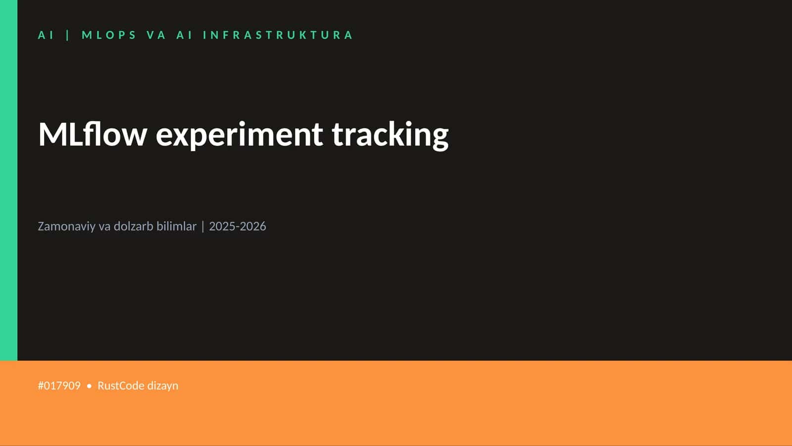 MLflow experiment tracking 1