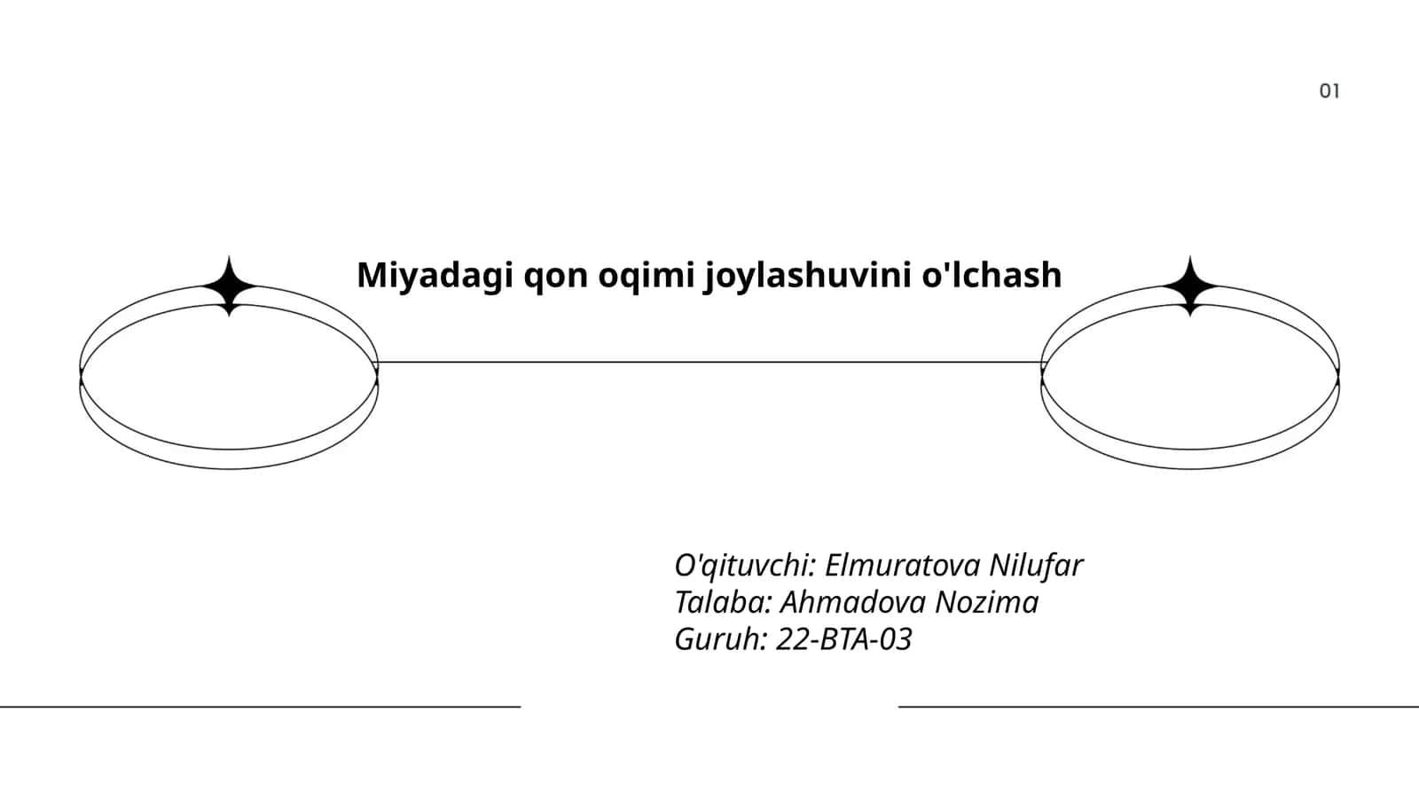 Miyadagi qon oqimi joylashuvini o'lchash 1