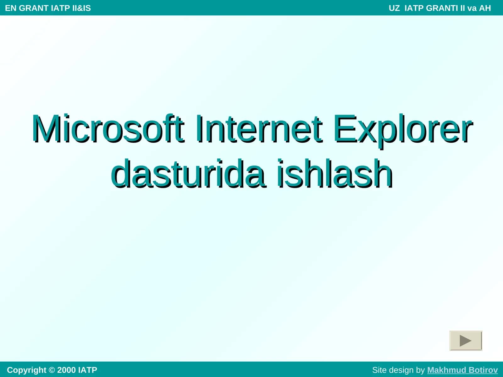 Microsoft Internet Explorer dasturida ishlash 1