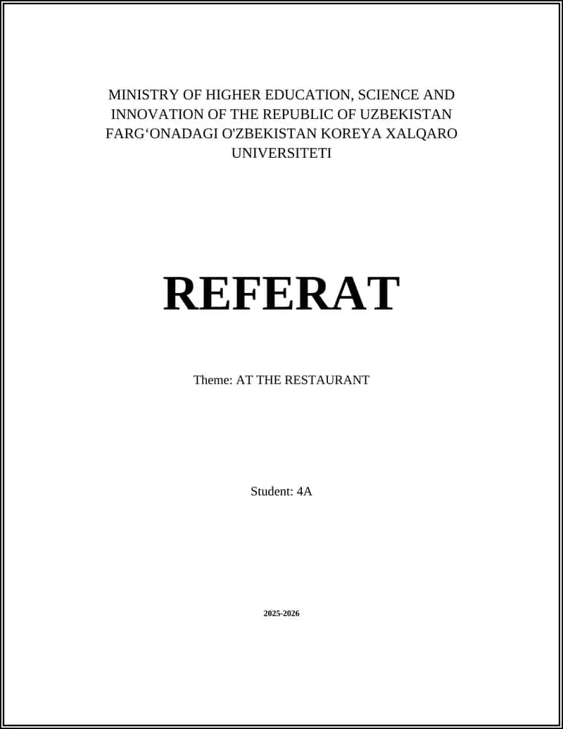 Making a Reservation at a Restaurant 1