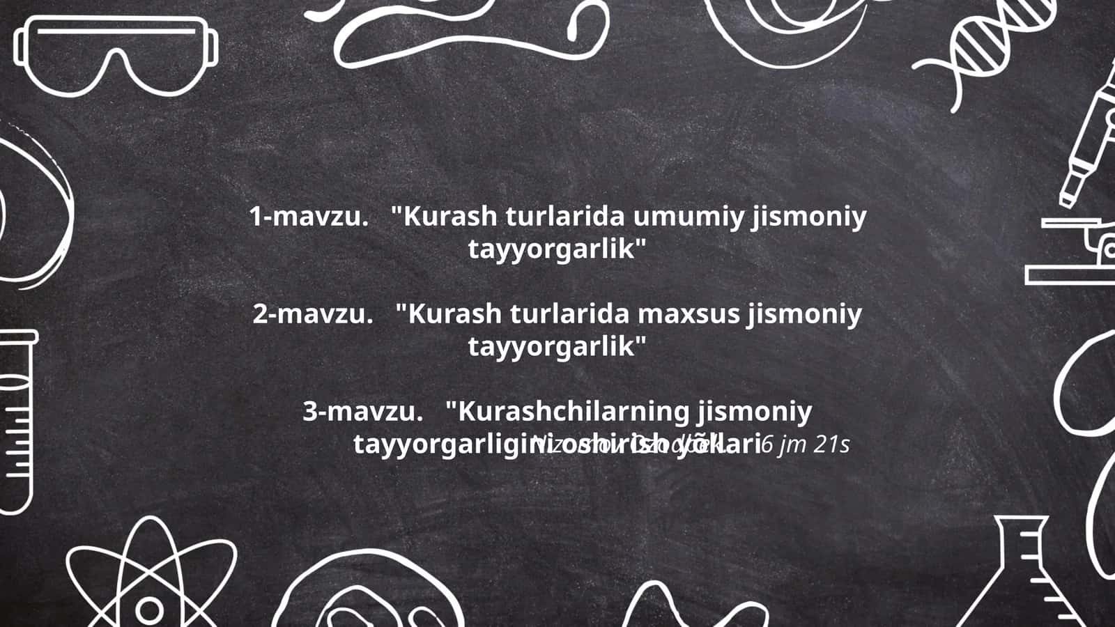 Kurash turlarida umumiy jismoniy tayyorgarlik 1