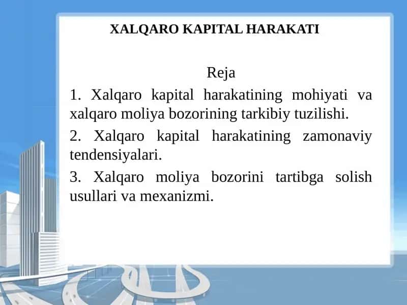 Xalqaro kapital harakati 1