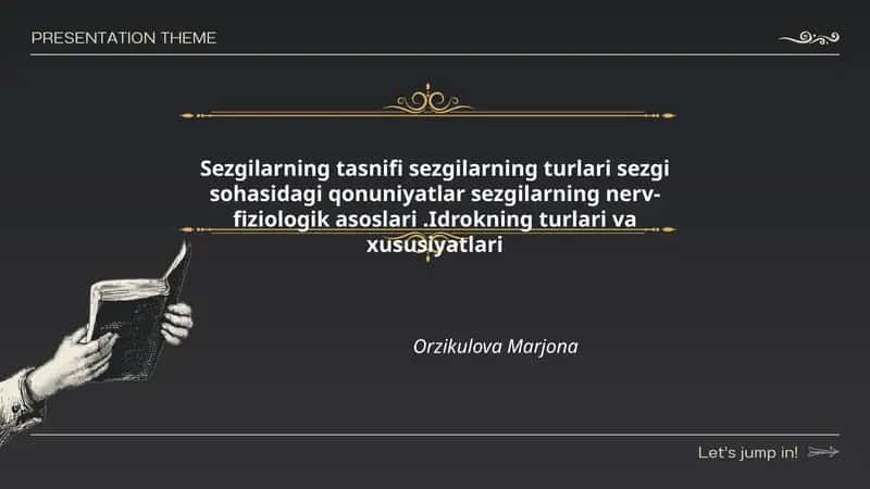 Sezgilarning tasnifi 1