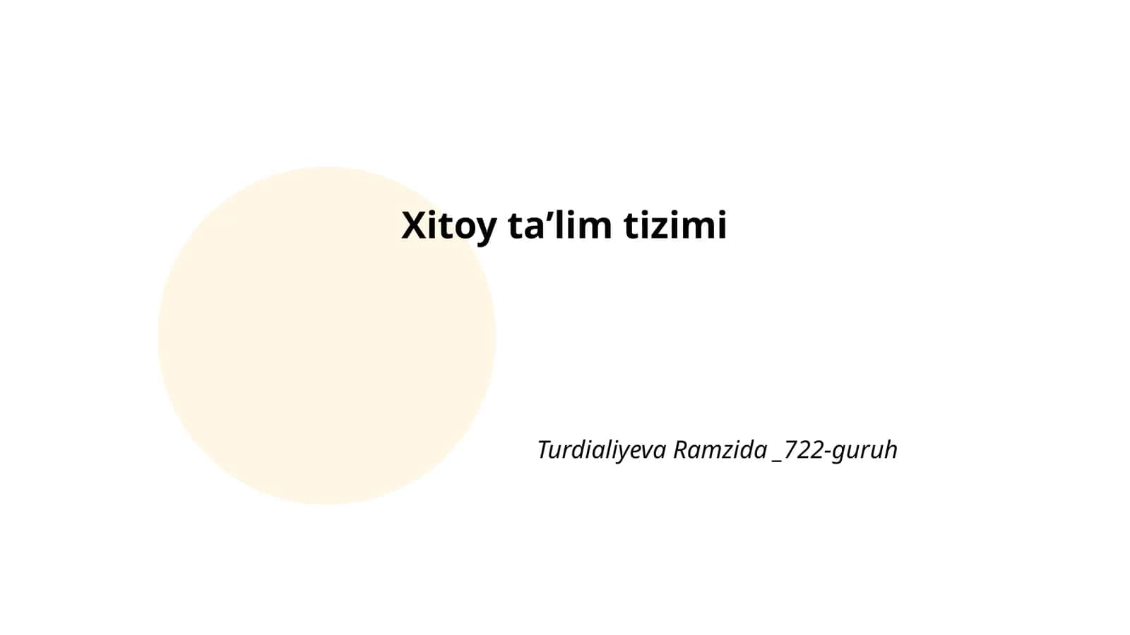 Xitoy taʼlim tizimi 1