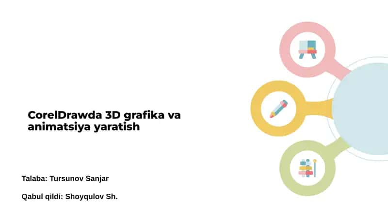 CorelDrawda 3D grafika va animatsiya yaratish 1
