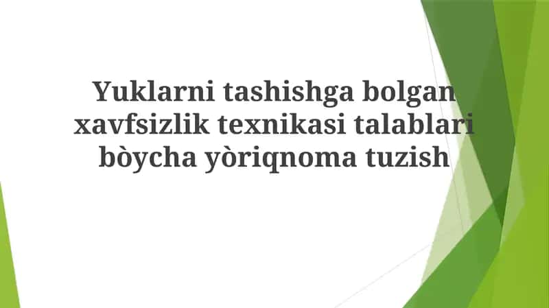 Haydovchilarni Malaka Oshirish va Tayyorlash 1