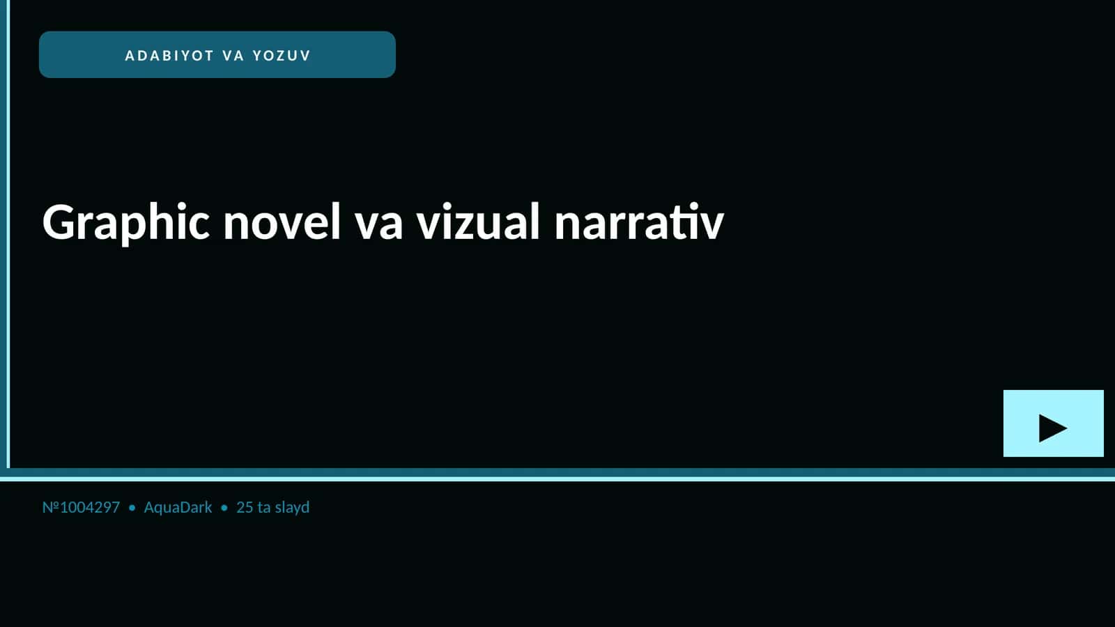 ADABIYOT VA YOZUV Graphic novel va vizual narrativ 1