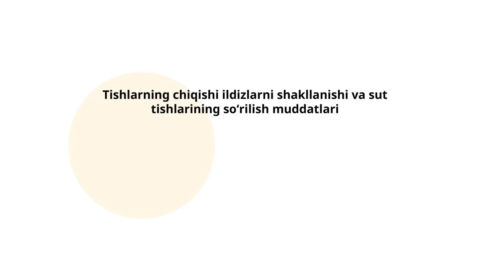 Sut tishlarning chiqish tartibi va muddatlari 1