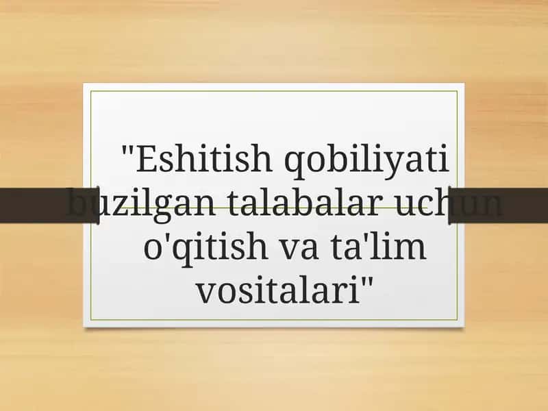 Ko'rgazmali o'quv qurollari 1