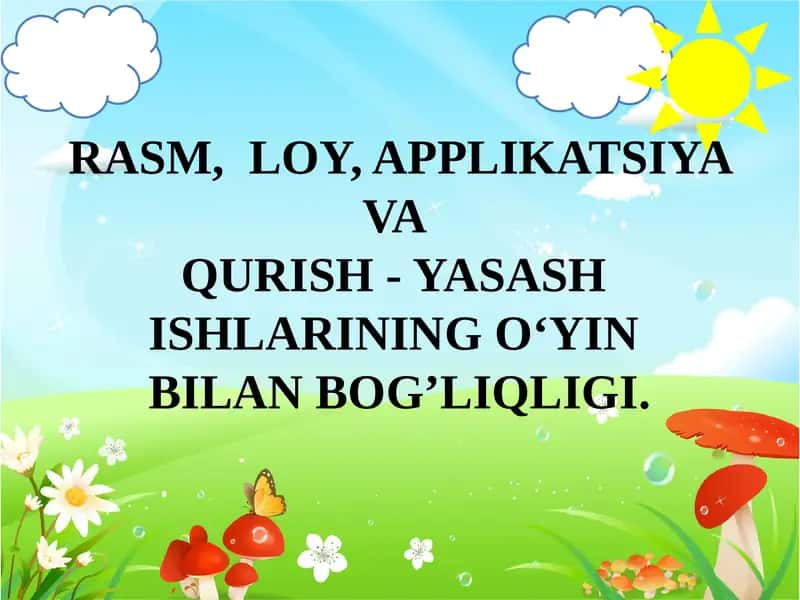 Rasm chizishni o’yin orqali tashkil qilish 1