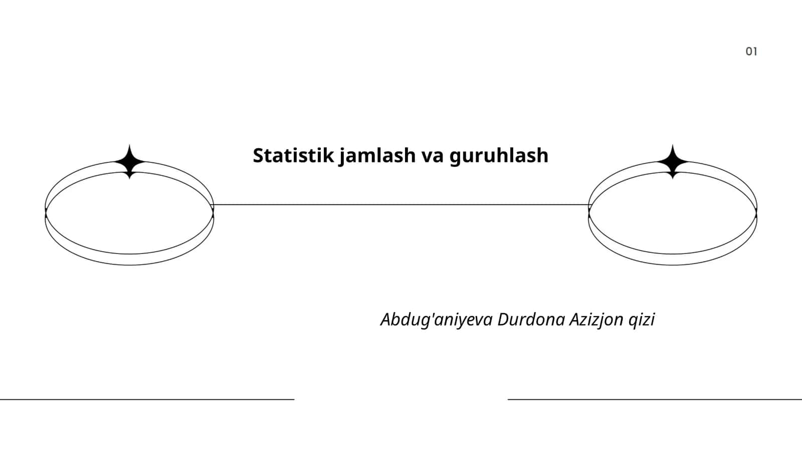 Statistik jamlash va guruhlash 1