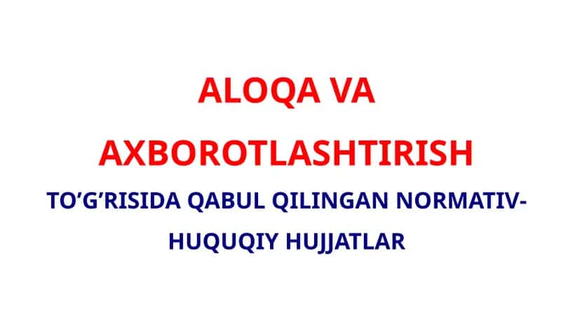 NORMATIV-HUQUQIY HUJJATLAR 1