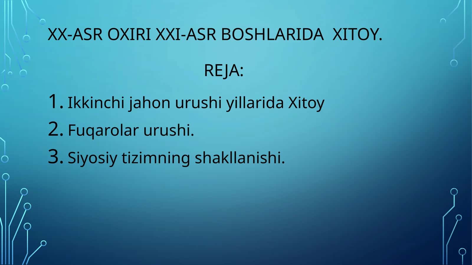XX-asr oxiri XXI-asr boshlarida Xitoy 1
