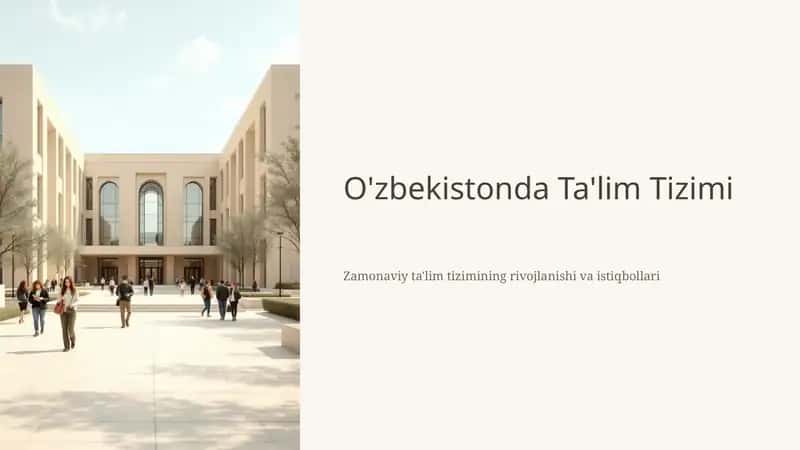 O'zbekistonda Ta'lim Tizimi 1