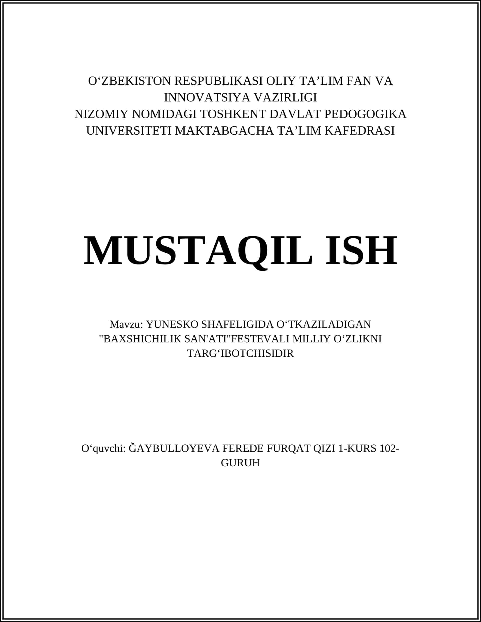 Baxshichilik san'ati 1