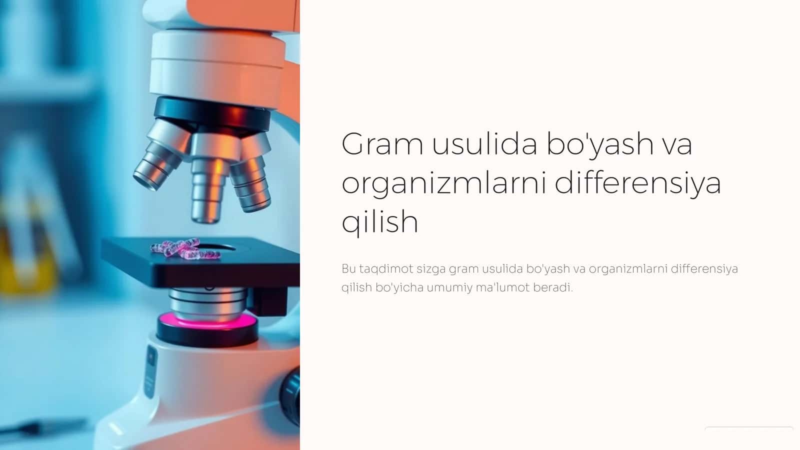 Gramusulidabo'yashvaorganizmlarnidifferensiyaqilish 1