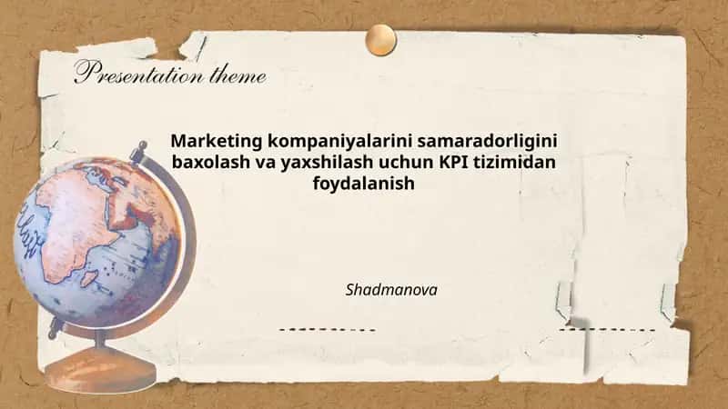 Marketing kompaniyalarini samaradorligini baxolash va yaxshilash uchun KPI tizimi 1