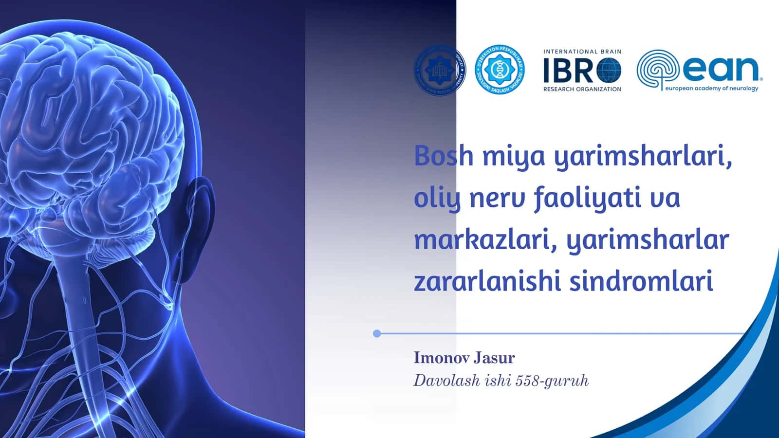 Bosh miya yarimsharlari, oliy nerv faoliyati va markazlari, yarimsharlar zararlanishi sindromlari 1