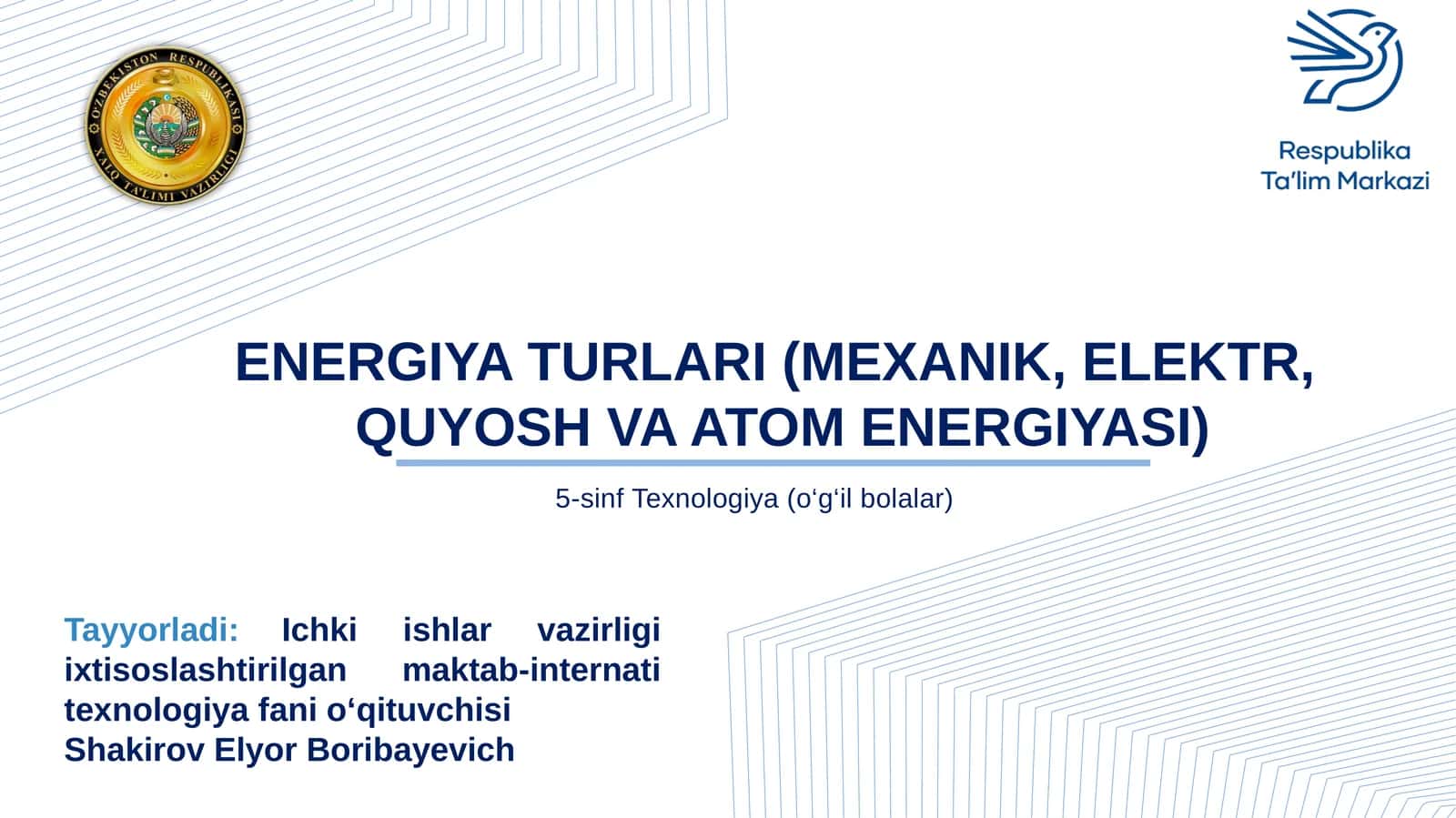 ENERGIYA TURLARI 1