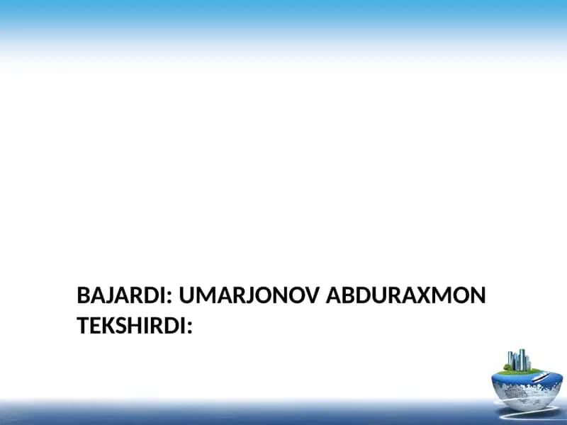 O'zbekistonning jahon iqtisodiyoti integratsiyalashuvi va tashqi iqtisodiy faoliyati 1