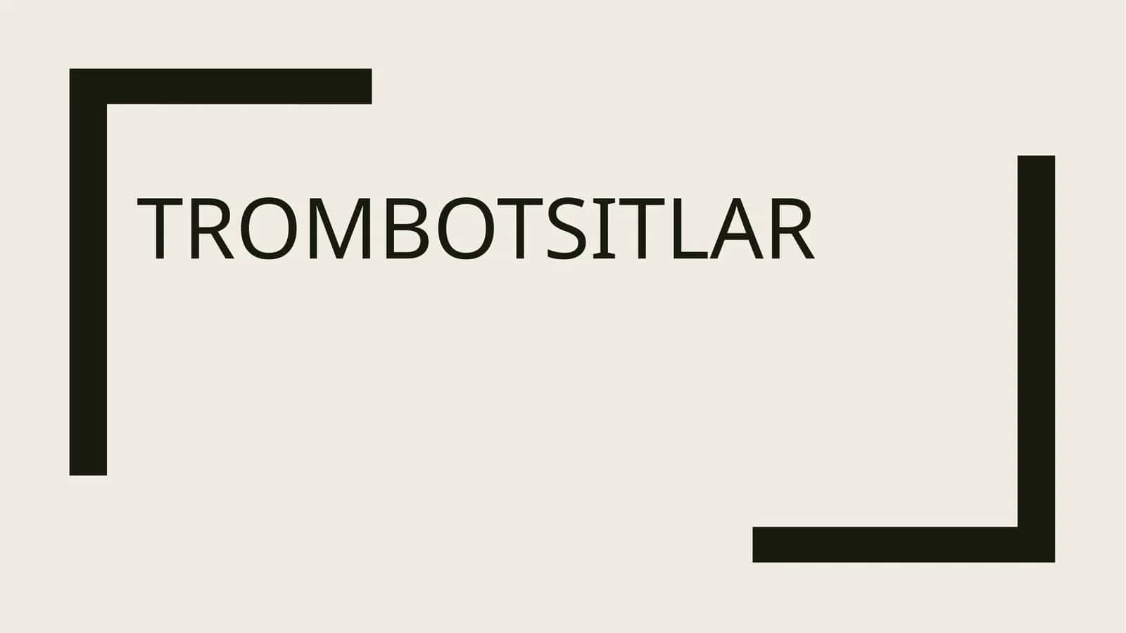 Тромбоцитлар 1