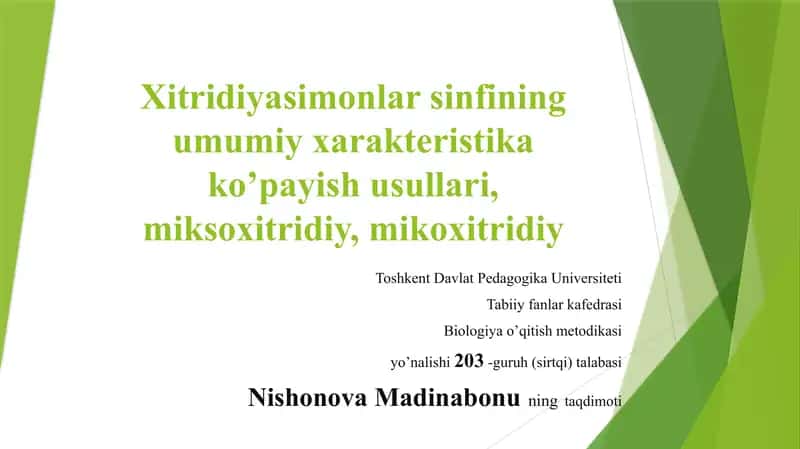 Biologiya o’qitish metodikasi 1