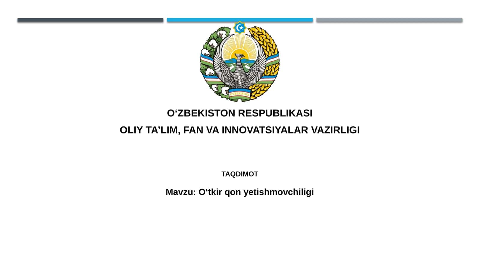 O'tkir qon tanqisligi 1